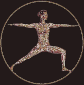animation of warrior 2 pose